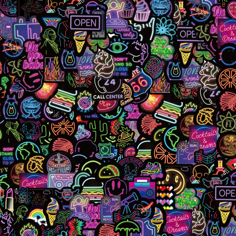 Neon Stickers