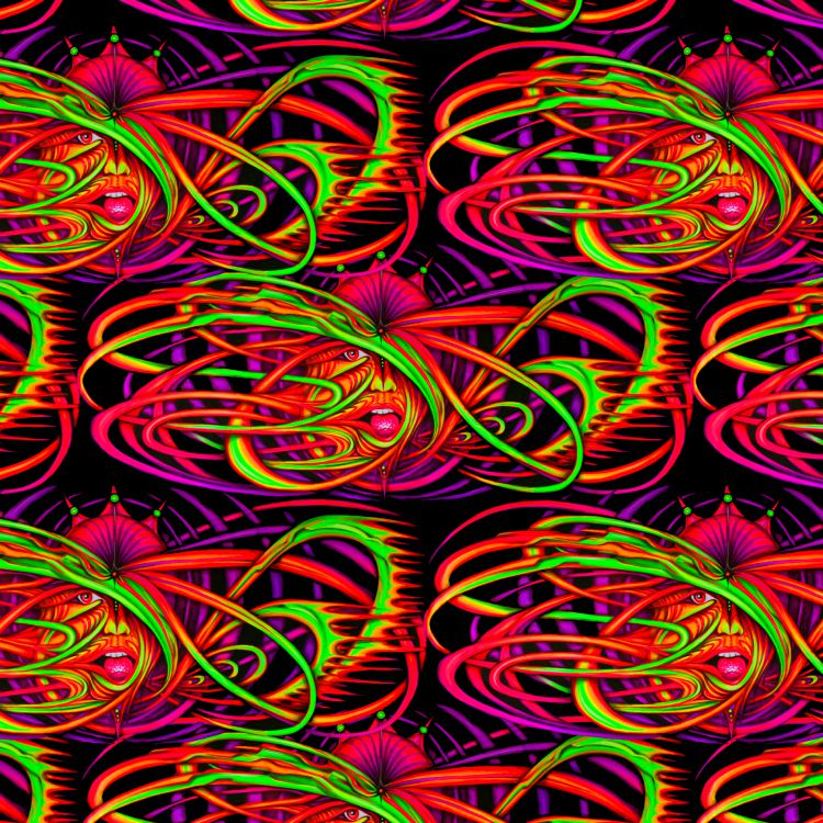 Neon Trippy Face