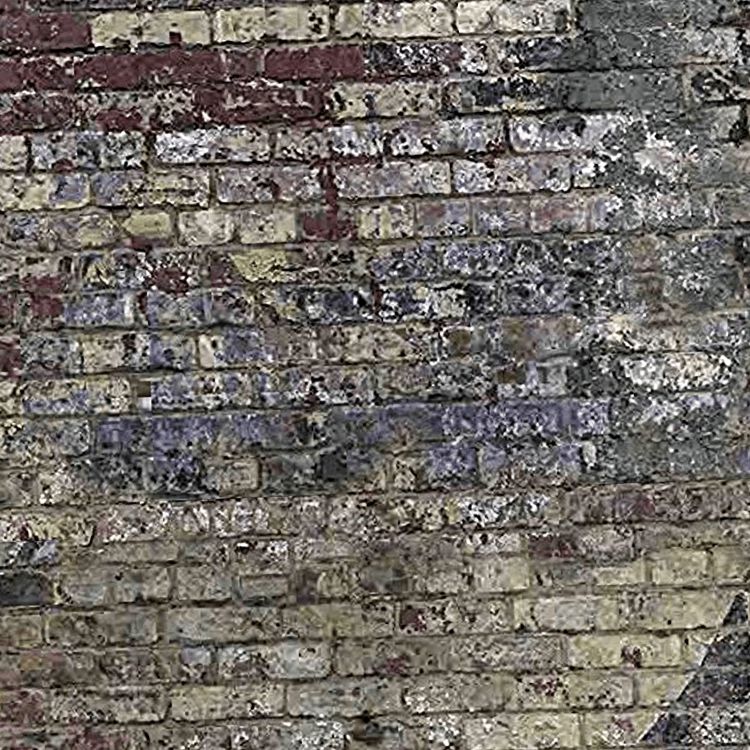 Old Painted Brick Wall