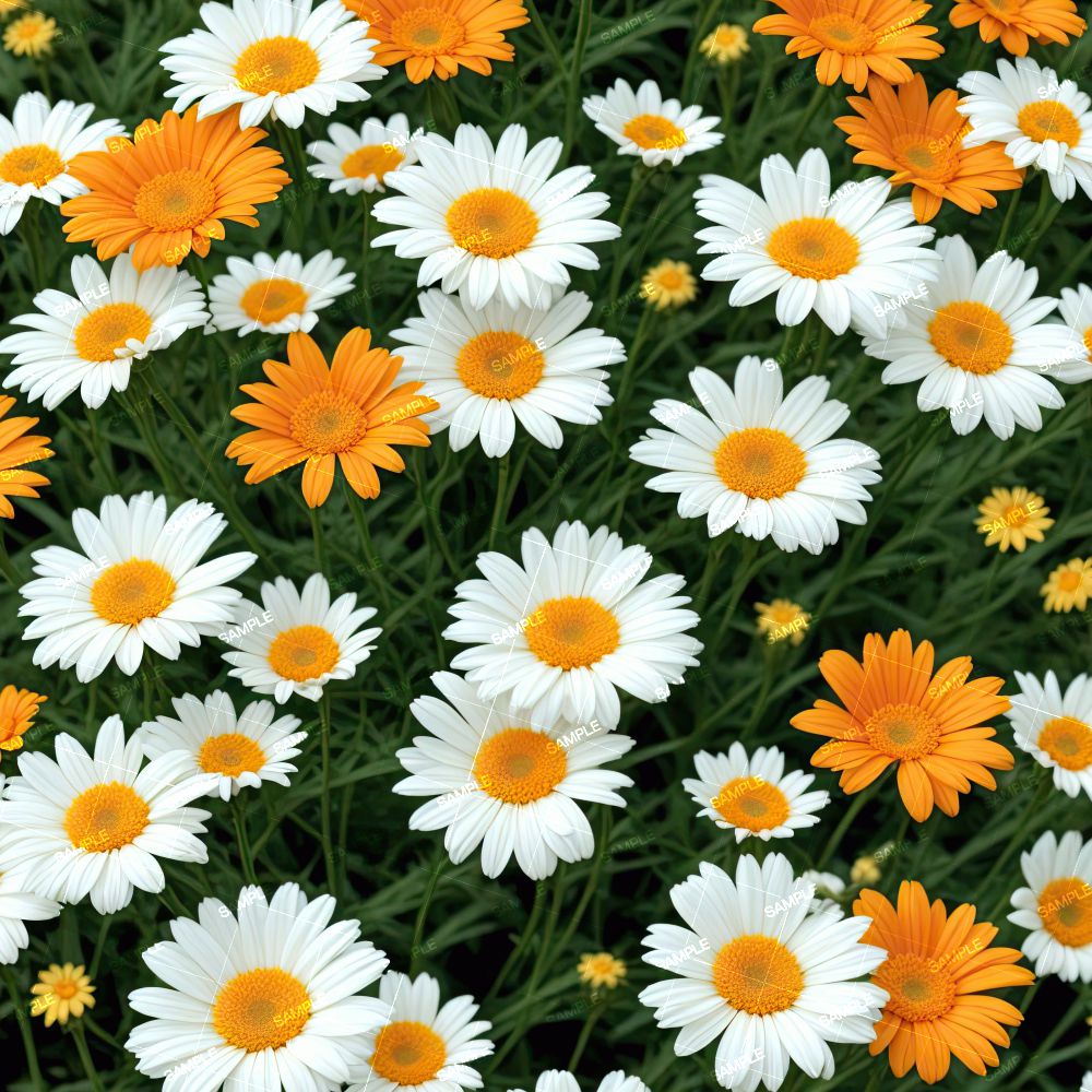 Orange and White Daisies