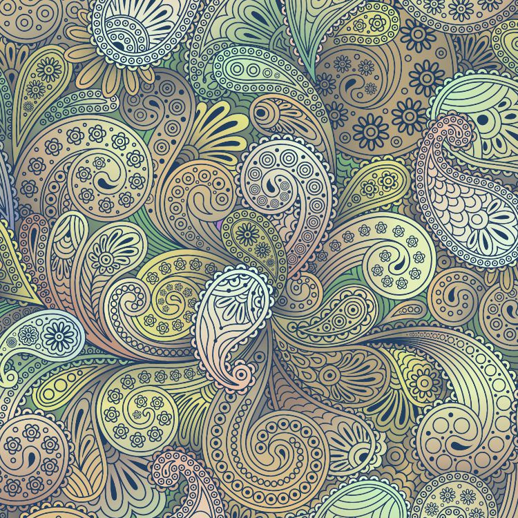 Pale Paisley Pretty Picture