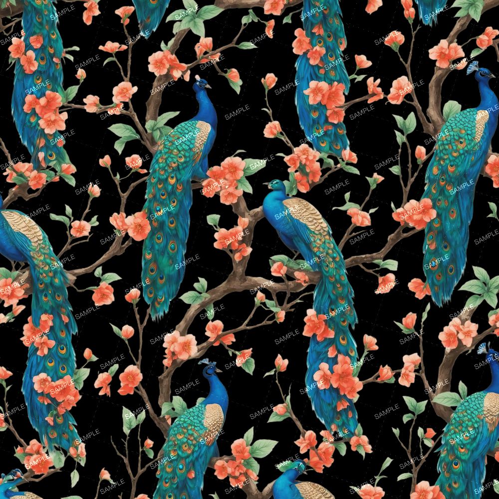 Peacocks in a Cherry Tree 43