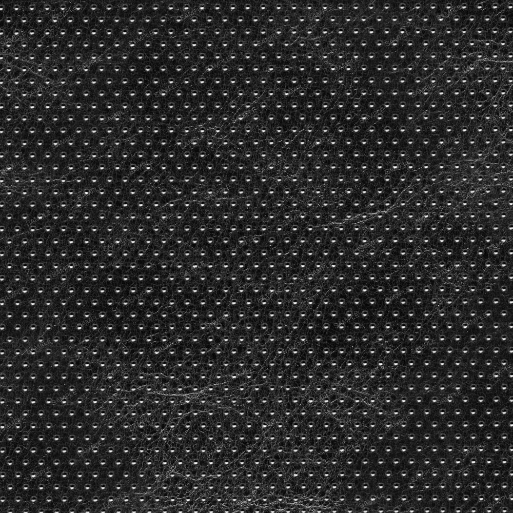 Perforated Black Leather