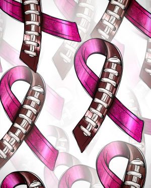 Pink Ribbons Football Style 22