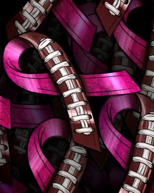 Pink Ribbons Football Style 23