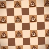 Poop-emoji-checkerboard