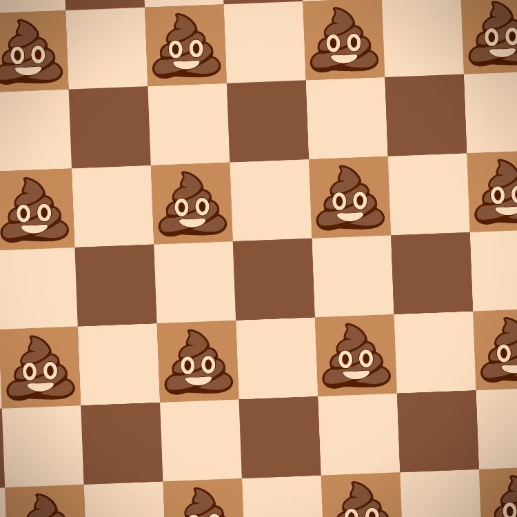 Poop Emoji Checkerboard