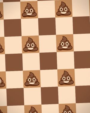 Poop Emoji Checkerboard