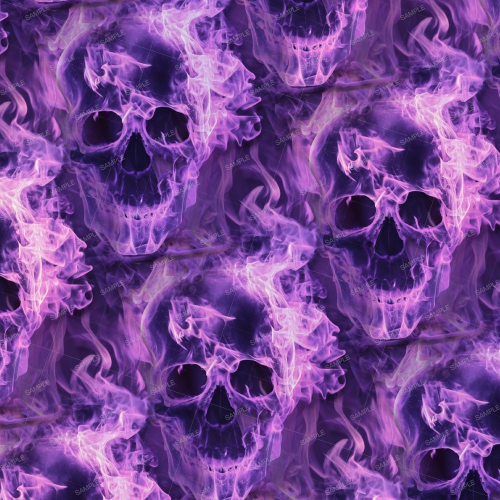 Purple Flame Skulls