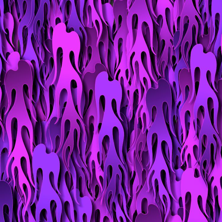 Purple Tribal Flames 25