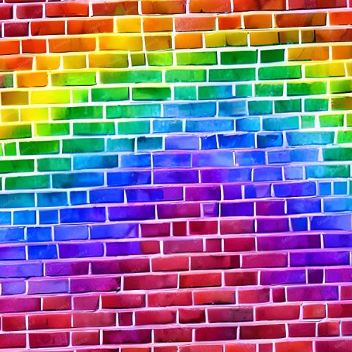 Rainbow Brick Wall