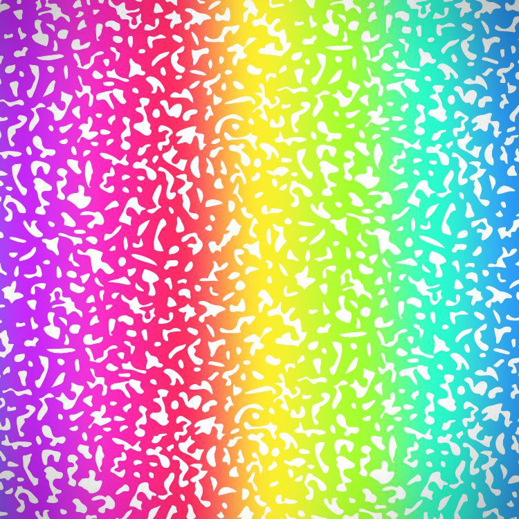 Rainbow Composition Book Cover 22