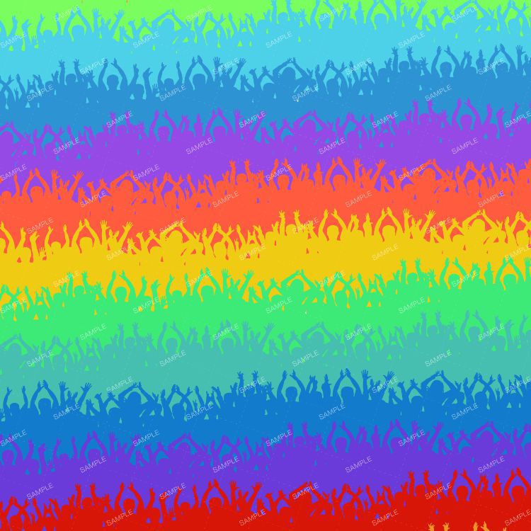 Rainbow Crowd Stripes