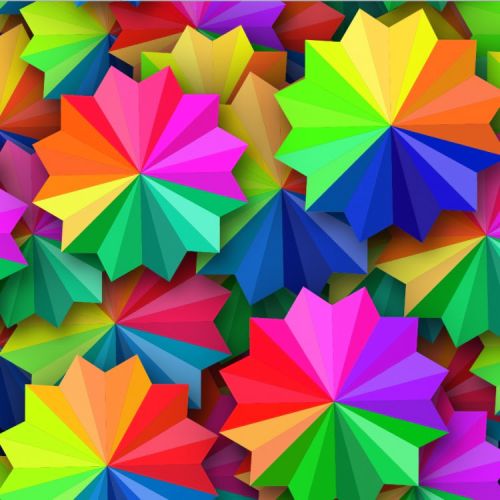 Rainbow Rosette