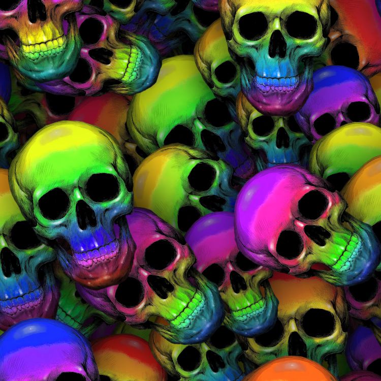 Rainbow Skulls 22