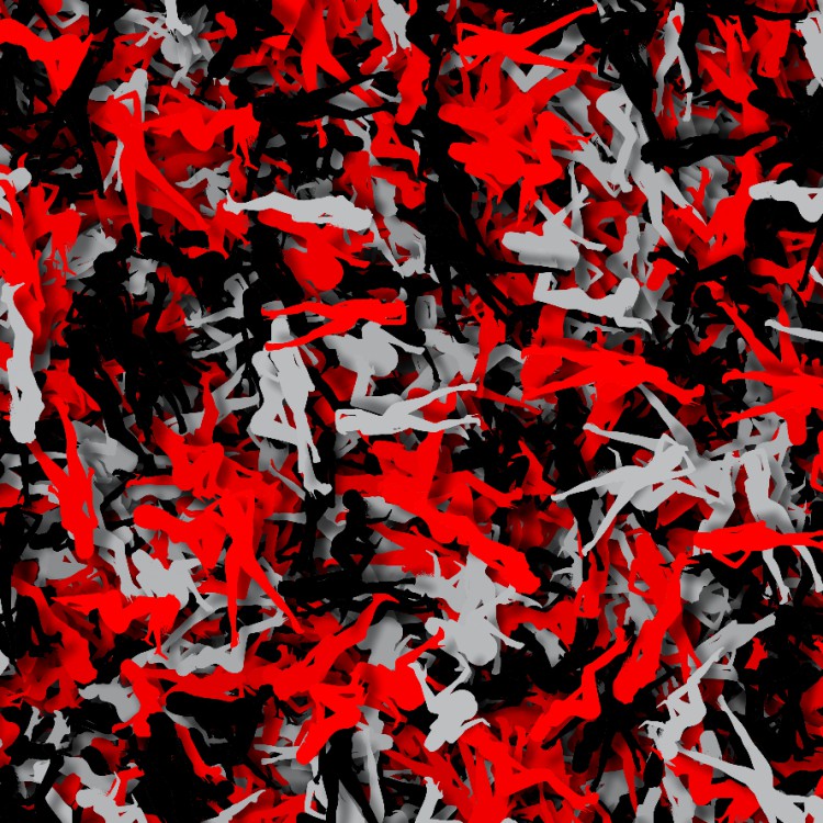 Red Black Gray Sexy Camouflage