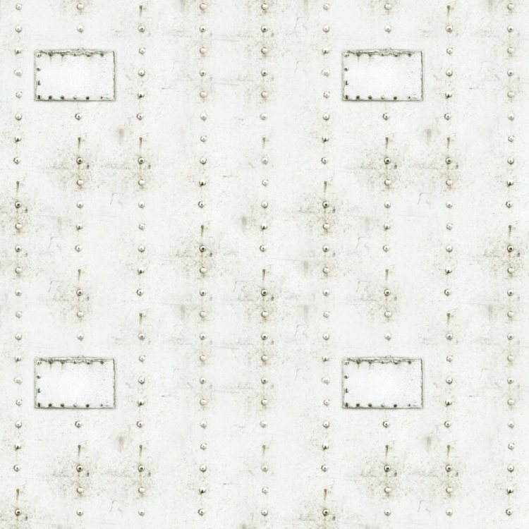 Riveted White Aluminum Patches