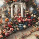 Roman-Flower-Garden-Painting