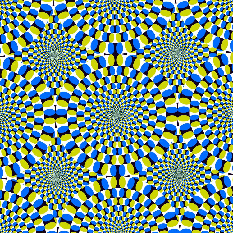 Rotating Circles Optical Illusion