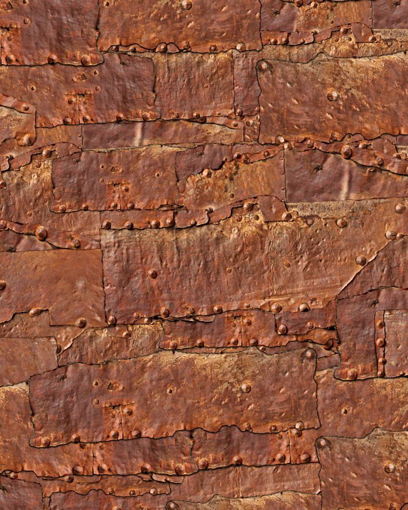 Rusty Riveted Plate 25