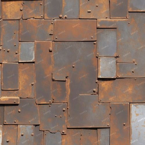 Rusty Riveted Plates 48