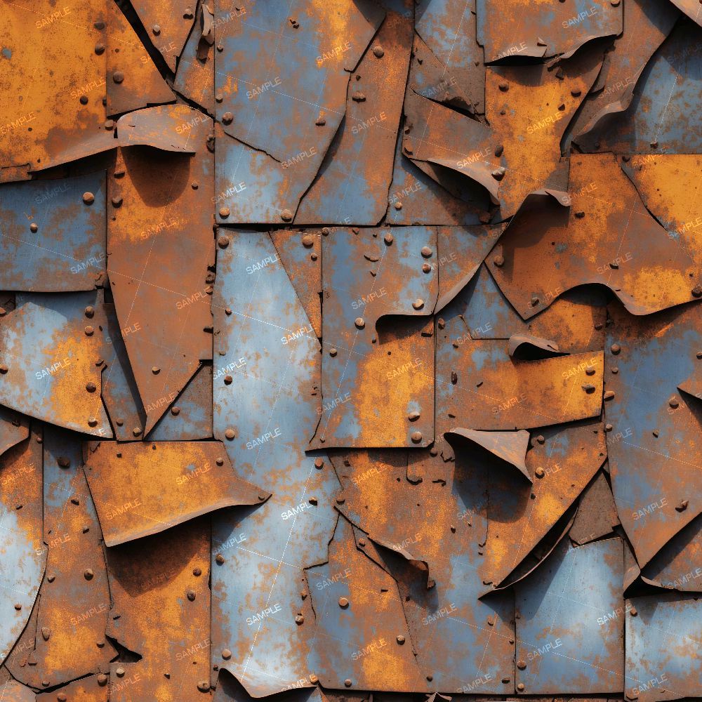 Rusty Steel Plate Mosaic