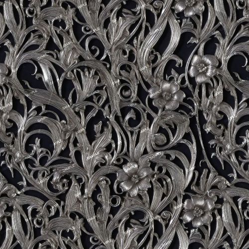 SIlver Floral Scrollwork