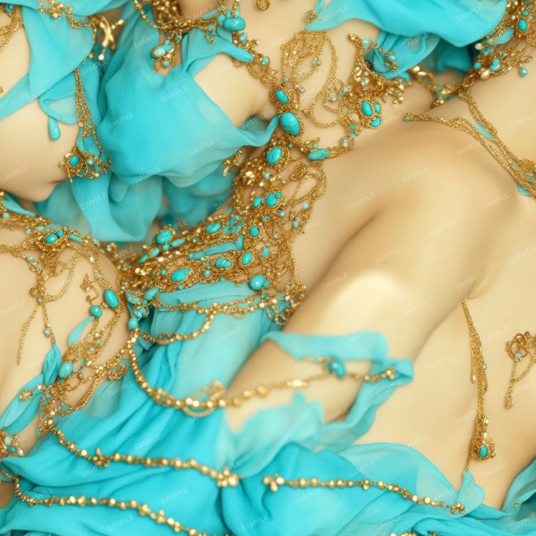 Shabby Chic Turquoise and Gold Chains 43
