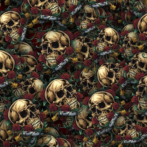 Skulls Rose Knife