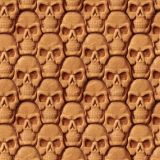 Skulls-Embossed-Brown-Leather