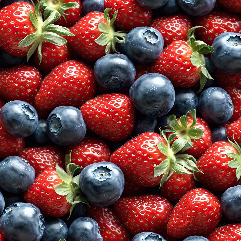 Strawberries and  Blueberries 42