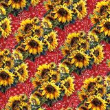 Sunflower-Over-Red-Bandanna