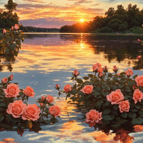 Sunset Rose Lake