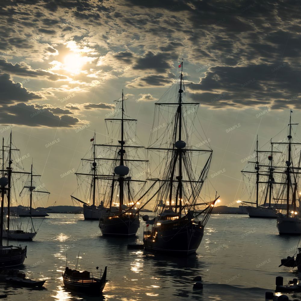Tall Ships at Sunset 45