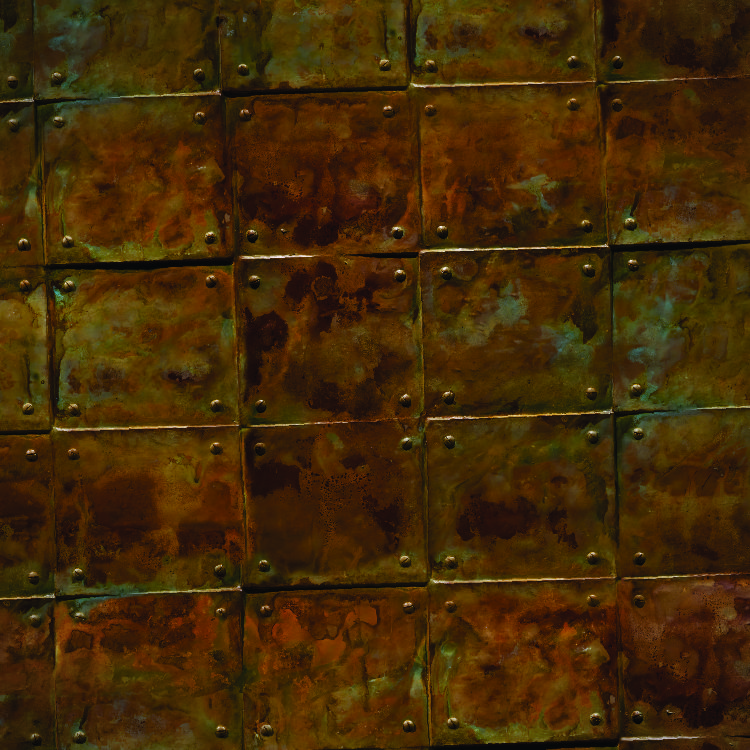 Tarnished Metal Plates
