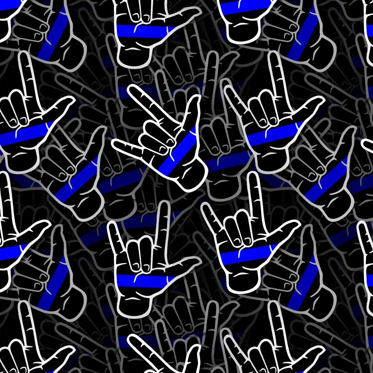Thin Blue Line Love Sign 22