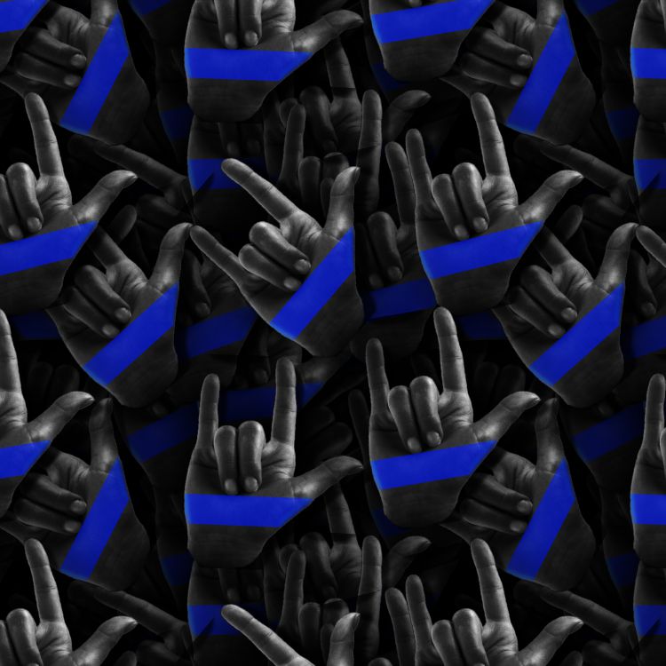 Thin Blue Line Love Sign 23