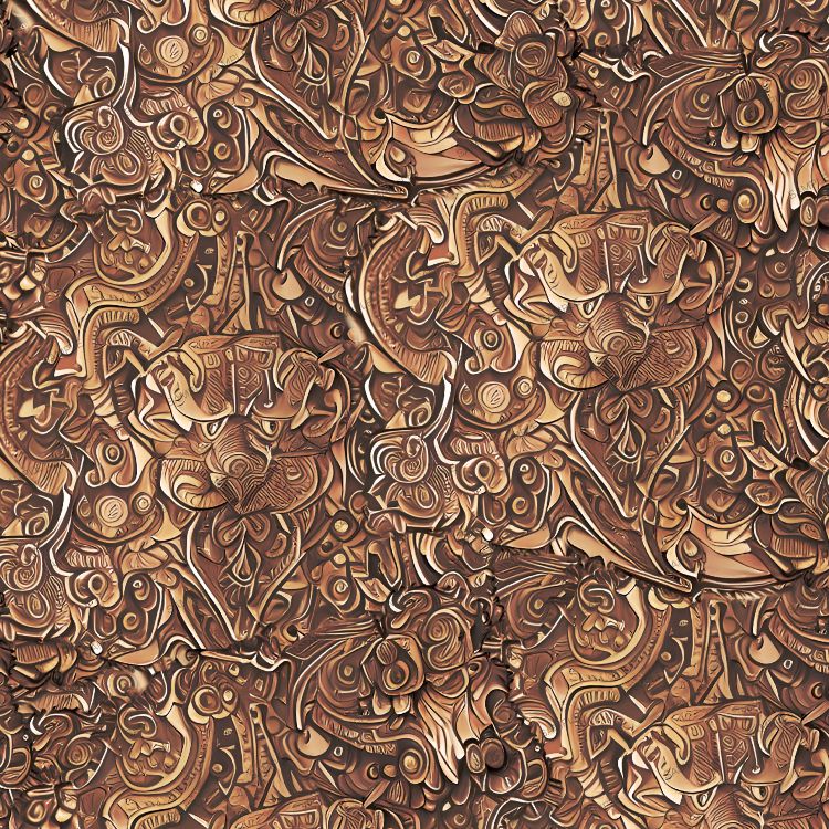 Tooled Polynesian Whale Leather