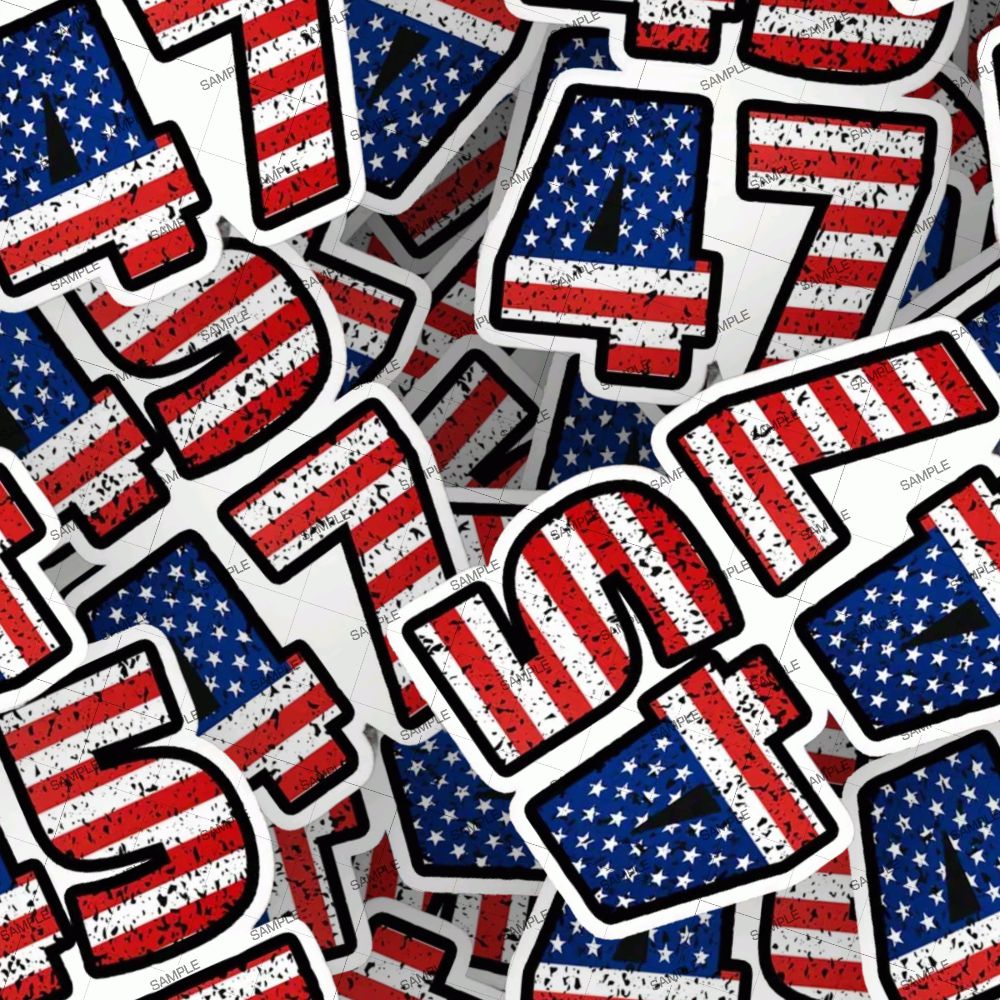 Trump 45-47 Stickers
