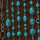 Turquoise-Bracelets-on-Brown-Leather-43