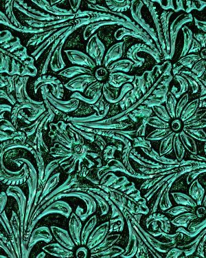 Turquoise Tooled Leather 22
