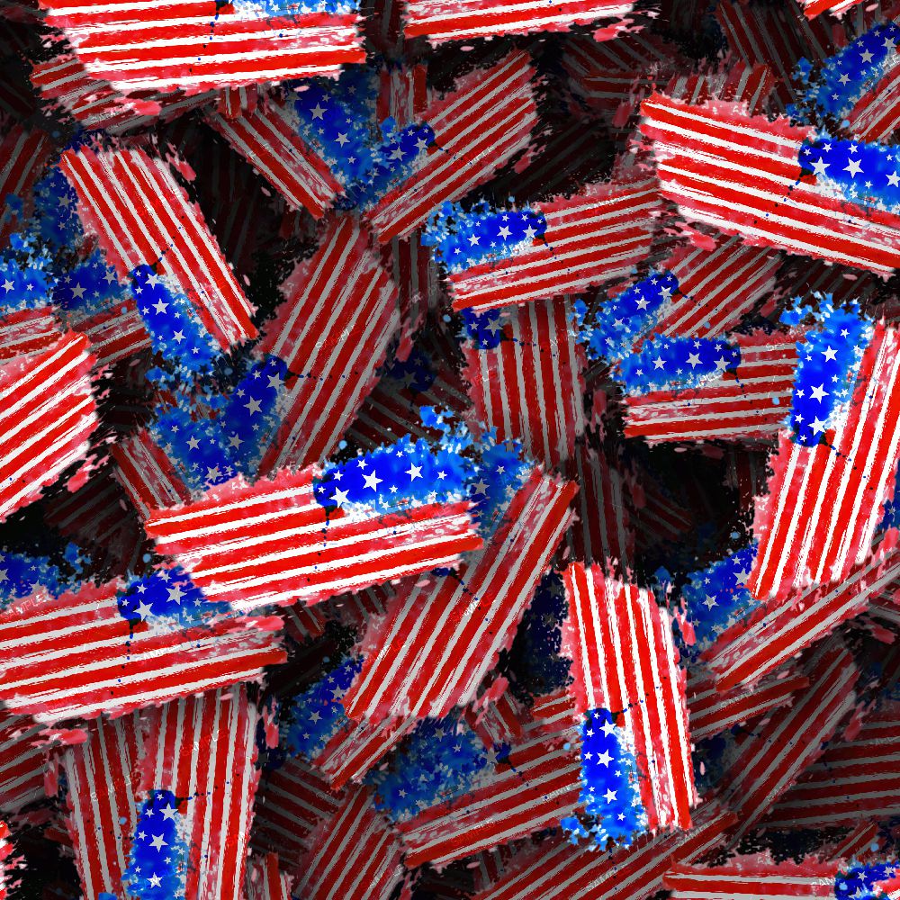 U S Flag Watercolor 22
