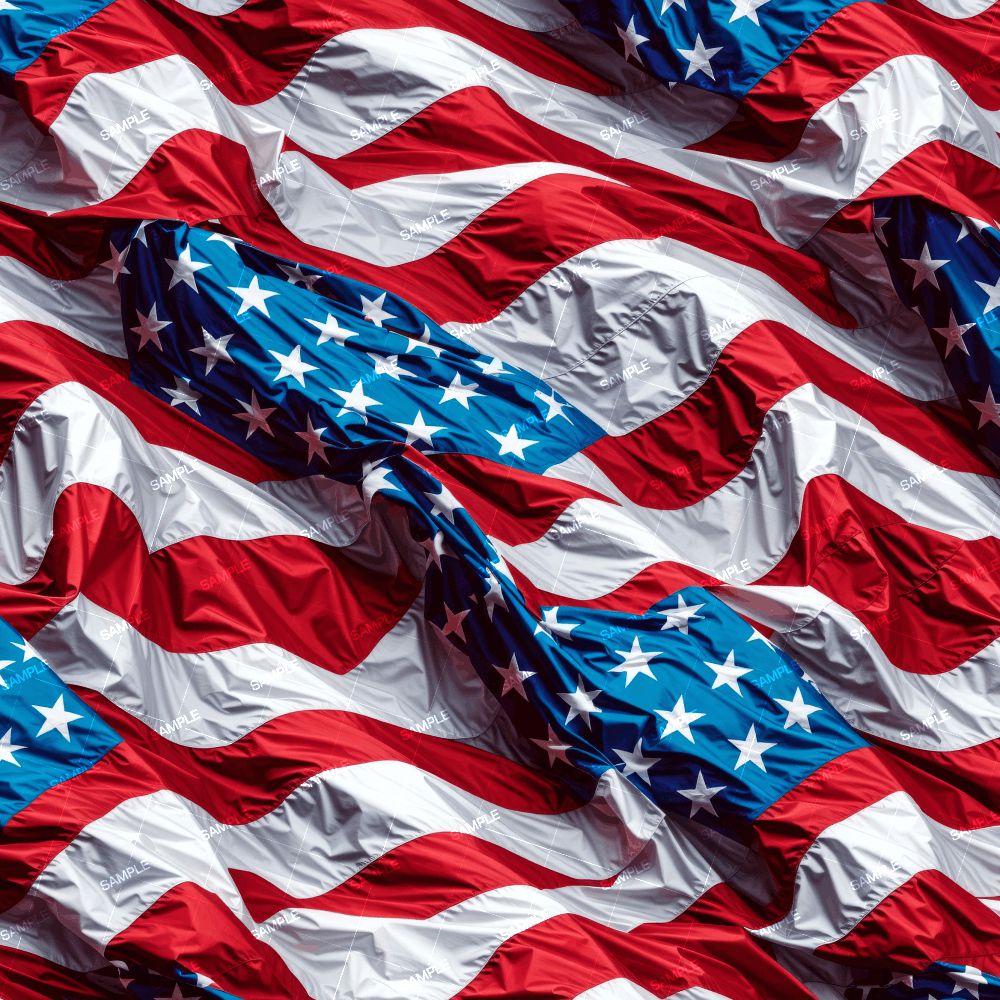 US Satin Flag 43