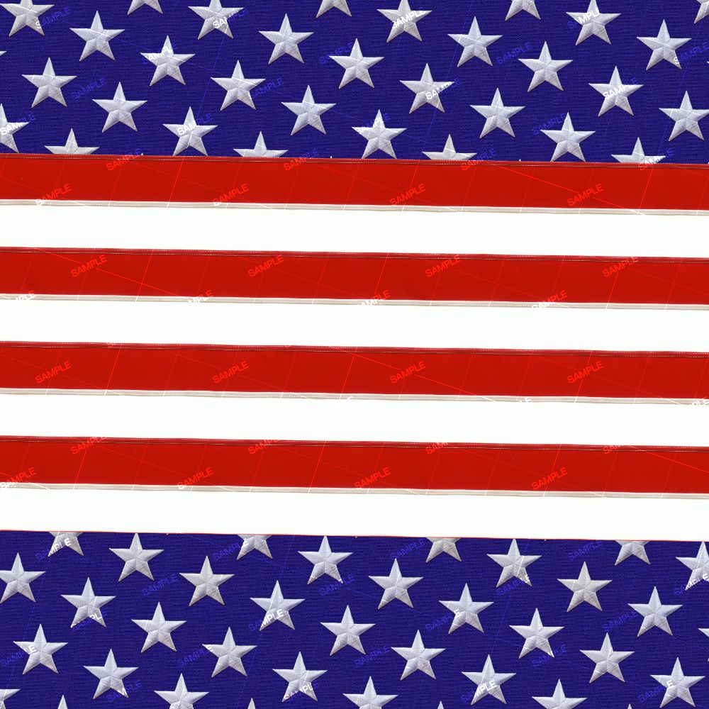 Vertically Oriented Embroidered US Flag