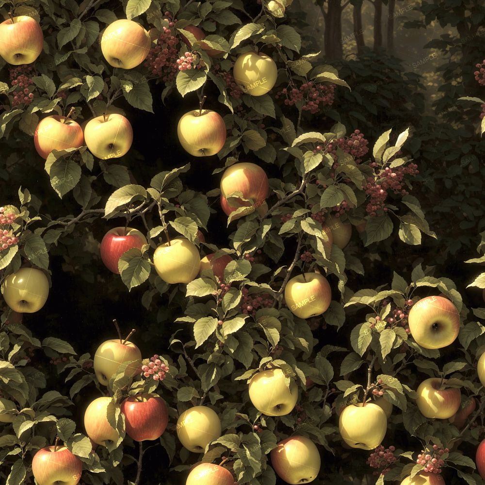 Victorian Apple Tree Painting