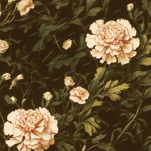Victorian Carnations Wallpaper Pattern