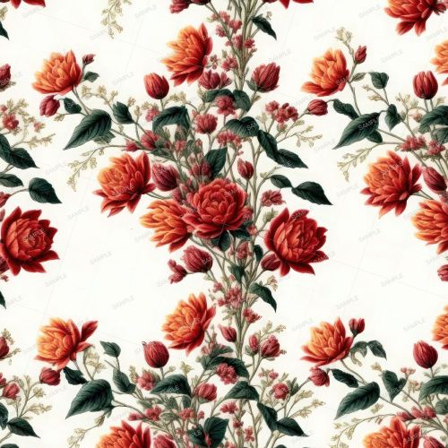 Vintage Botanical Flower Wallpaper Pattern 52