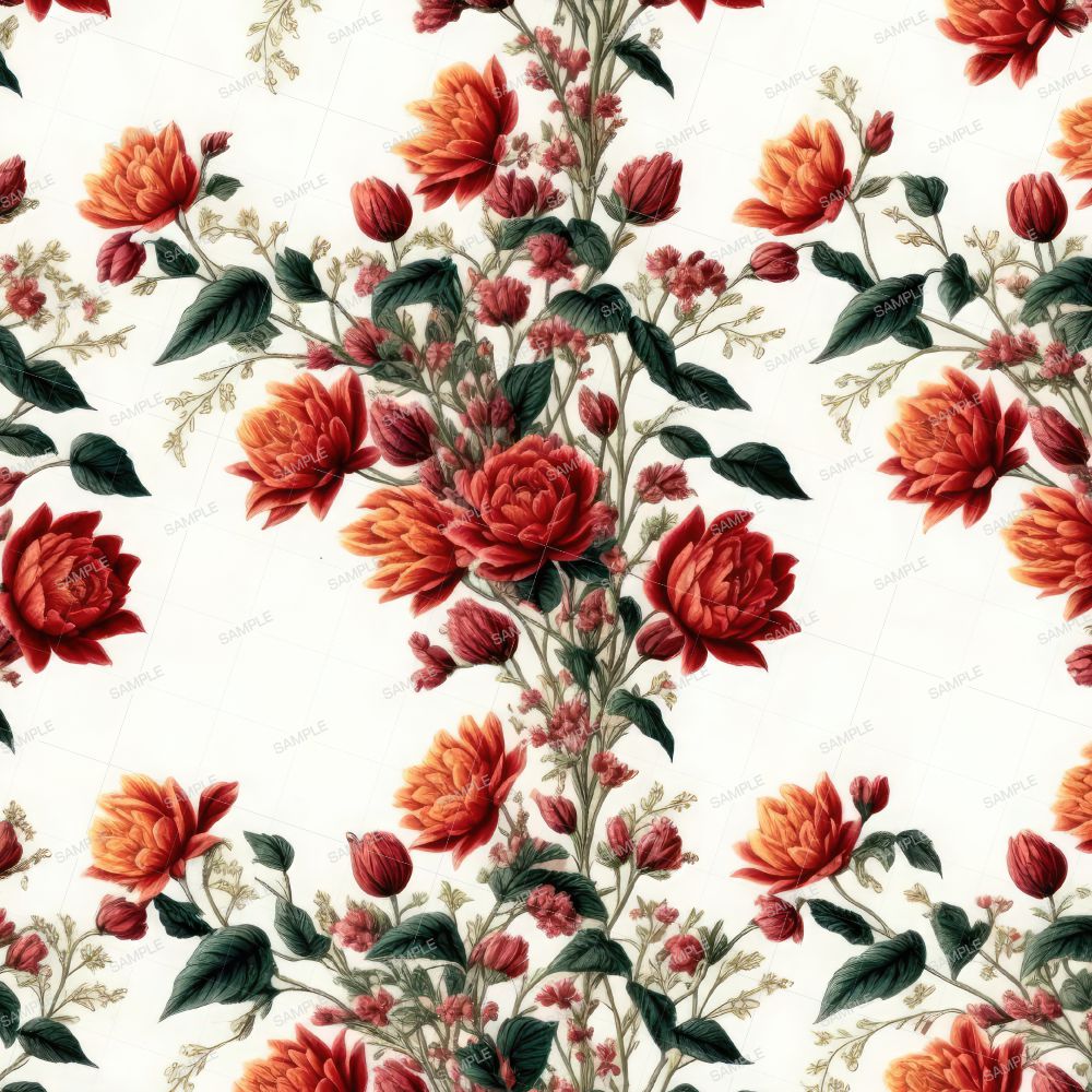 Vintage Botanical Flower Wallpaper Pattern 52