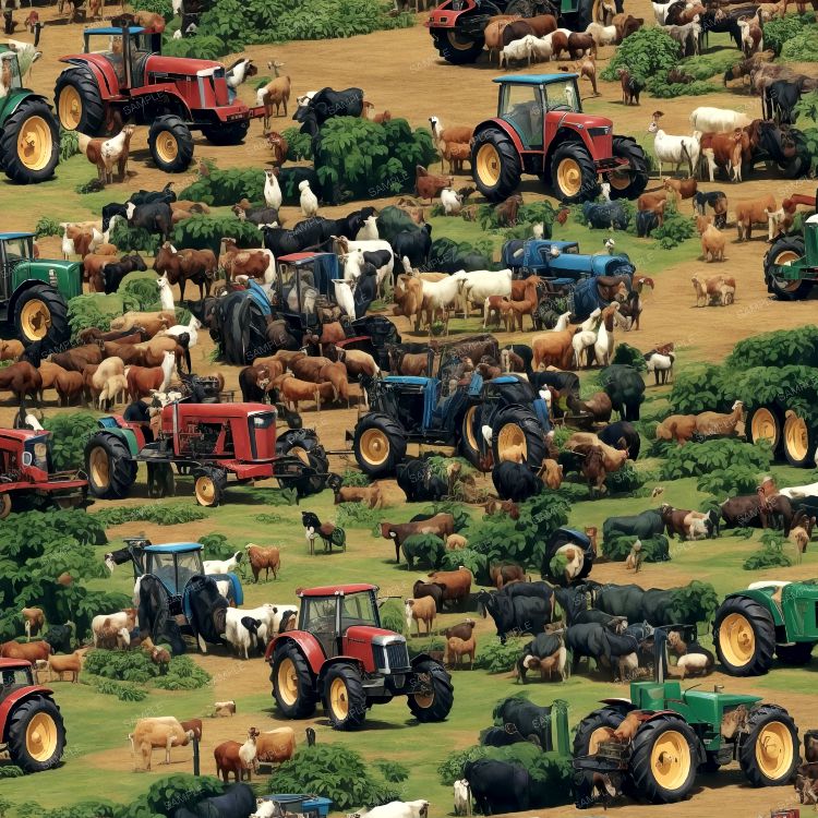 Vintage Farm Scene 42
