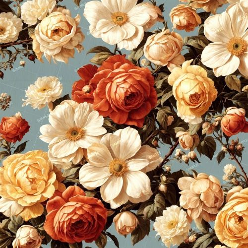 Vintage Flowers Painting 46